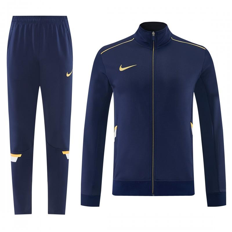 2026 NIKE سترة زرقاء داكنة بسحاب كامل + بنطال طويل