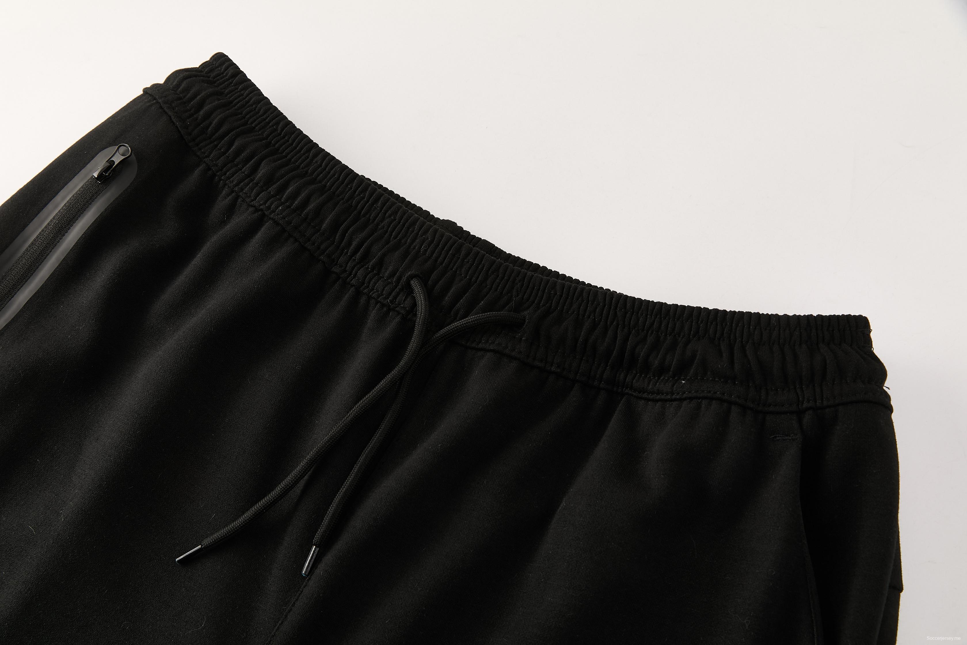 25/26 تشيلسي أسود كامل سحاب هوديي واقي من الرياح + بنطلون طويل