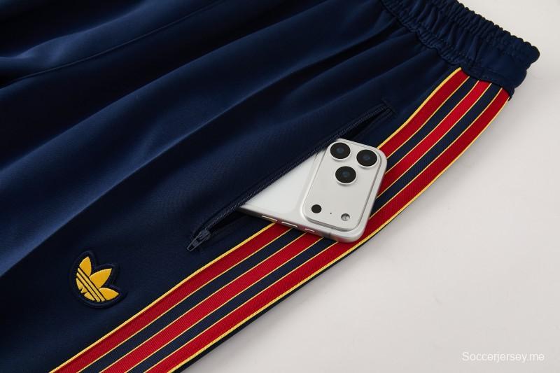 25/26 روما وايت جاكيت بسحاب كامل + بنطال طويل