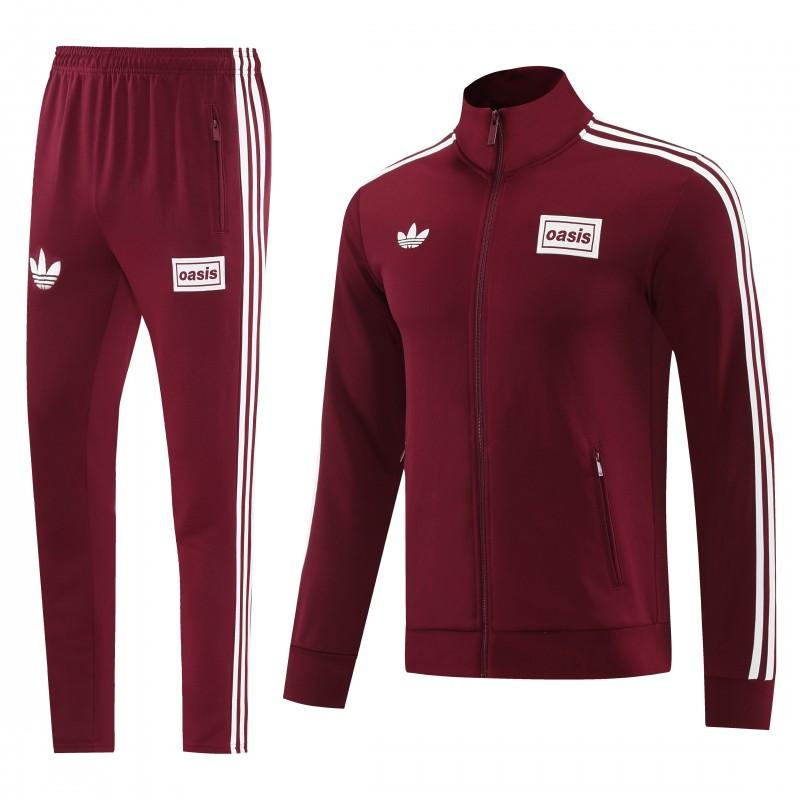 2026 Adidas x OASIS سترة بزر سحاب كامل + بنطال طويل