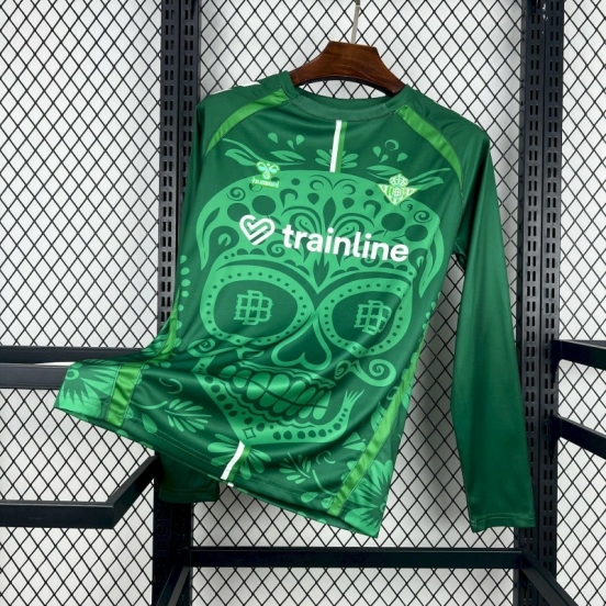 2025/26 قميص رجالي طويل الأكمام لفريق ريال بيتيس قبل المباراة