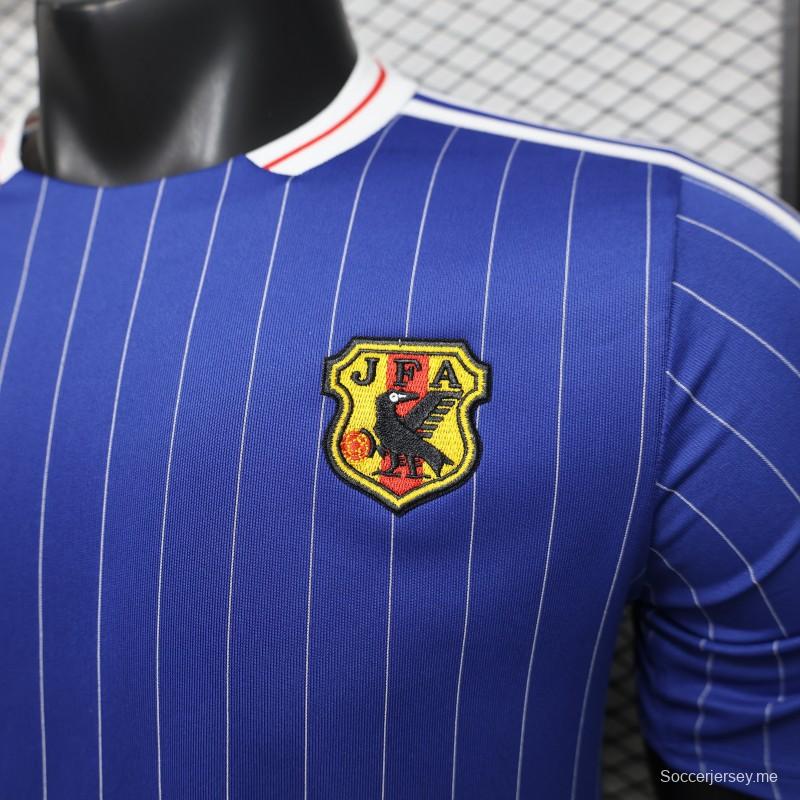 قميص اللاعب الإصدار 2026 باللون الأزرق الياباني مع أيقونات "تراس" باللون الأبيض
