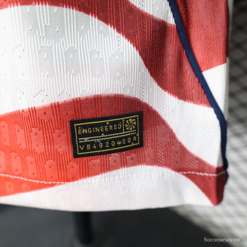 قميص اللاعب الإصدار 2026، قميص المنتخب الأمريكي ذو الخطوط الحمراء والبيضاء