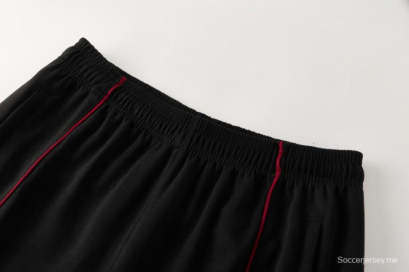 26/27 ليفربول  طقم رياضي أسود بغطاء للرأس وسحاب كامل + بنطال طويل