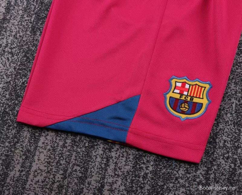 قميص برشلونة الرئيسي للموسم 2005/2006 بنمط رجعي، نسخة الدوري، بأكمام طويلة