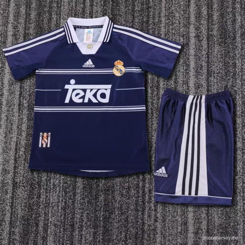قميص ريال مدريد الأزرق الداكن للعب خارج أرضه من موسم 98/99