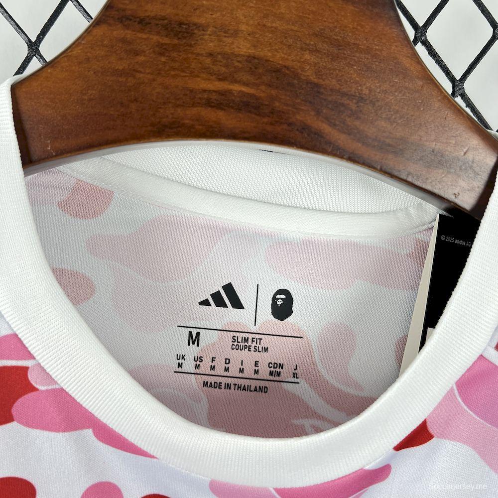 2025/26 قميص مموّه للرجال AD X BAPE كامو