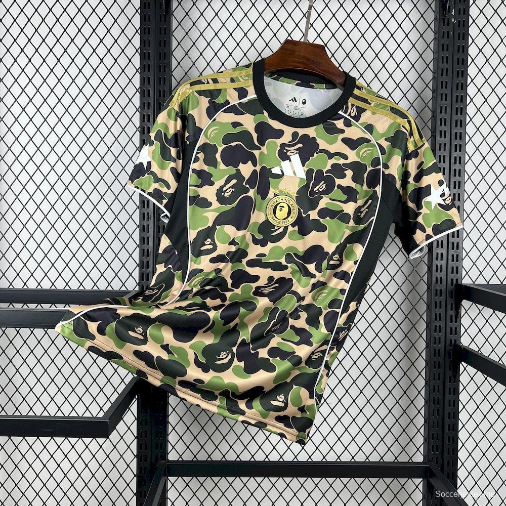 2025/26 قميص مموّه للرجال AD X BAPE كامو