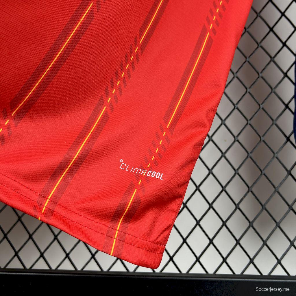 2026 قميص منتخب إسبانيا للرجال بأكمام طويلة الأكمام للرجال في كأس العالم 2026 إسبانيا