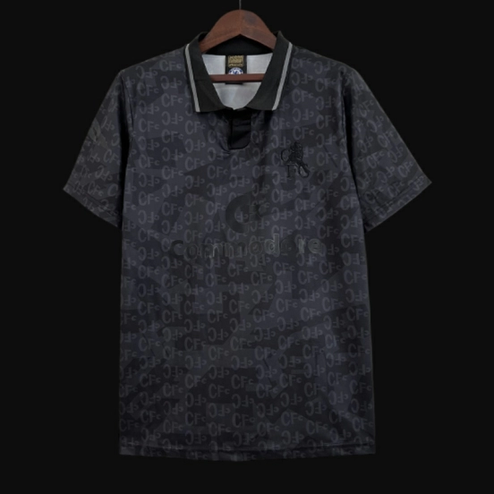 قميص تشيلسي ريترو تشيلسي 1990 أسود خاص أسود خاص أسود خارجي
