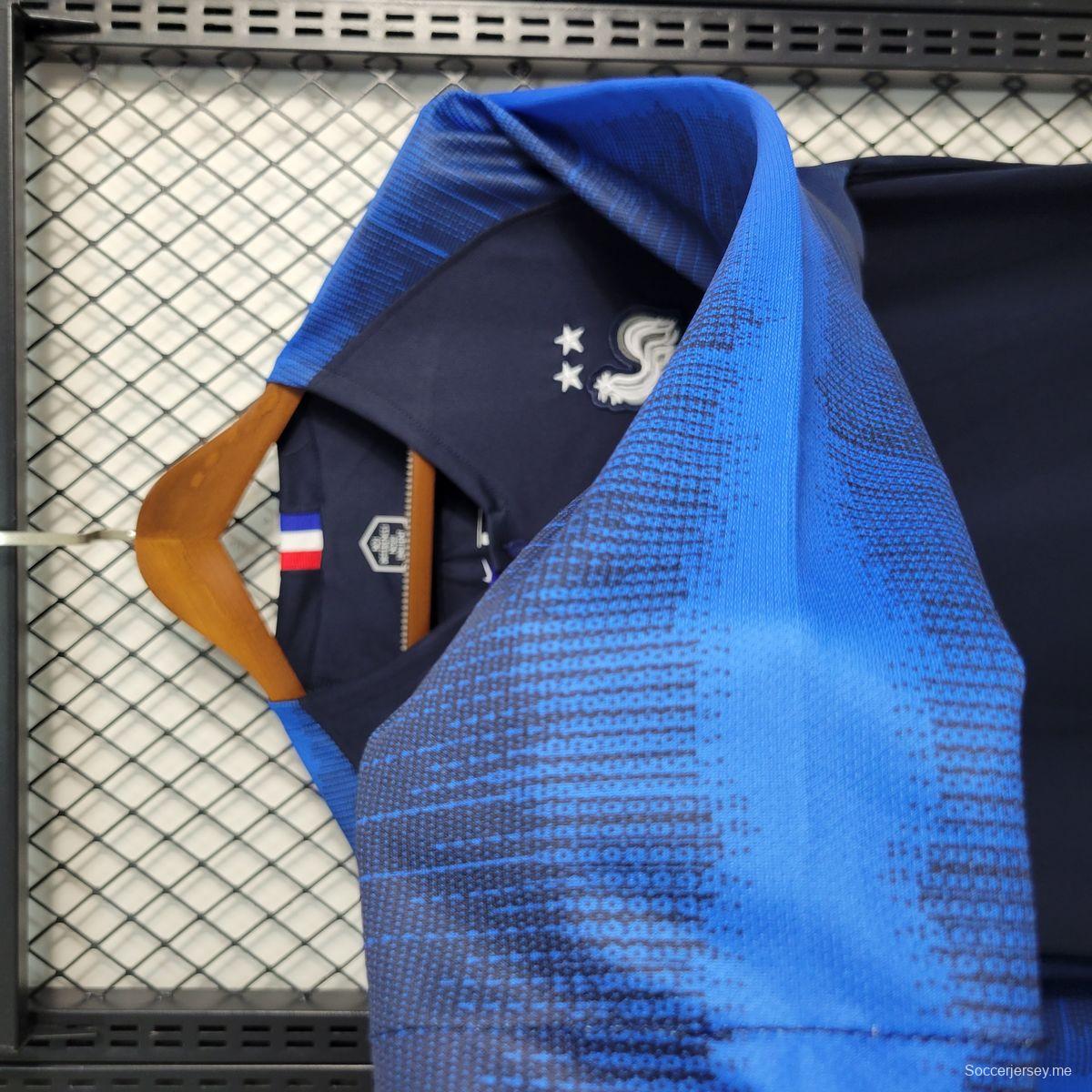 قميص رجعي بأكمام طويلة أكمام طويلة ريترو 2018 فرنسا الوطن
