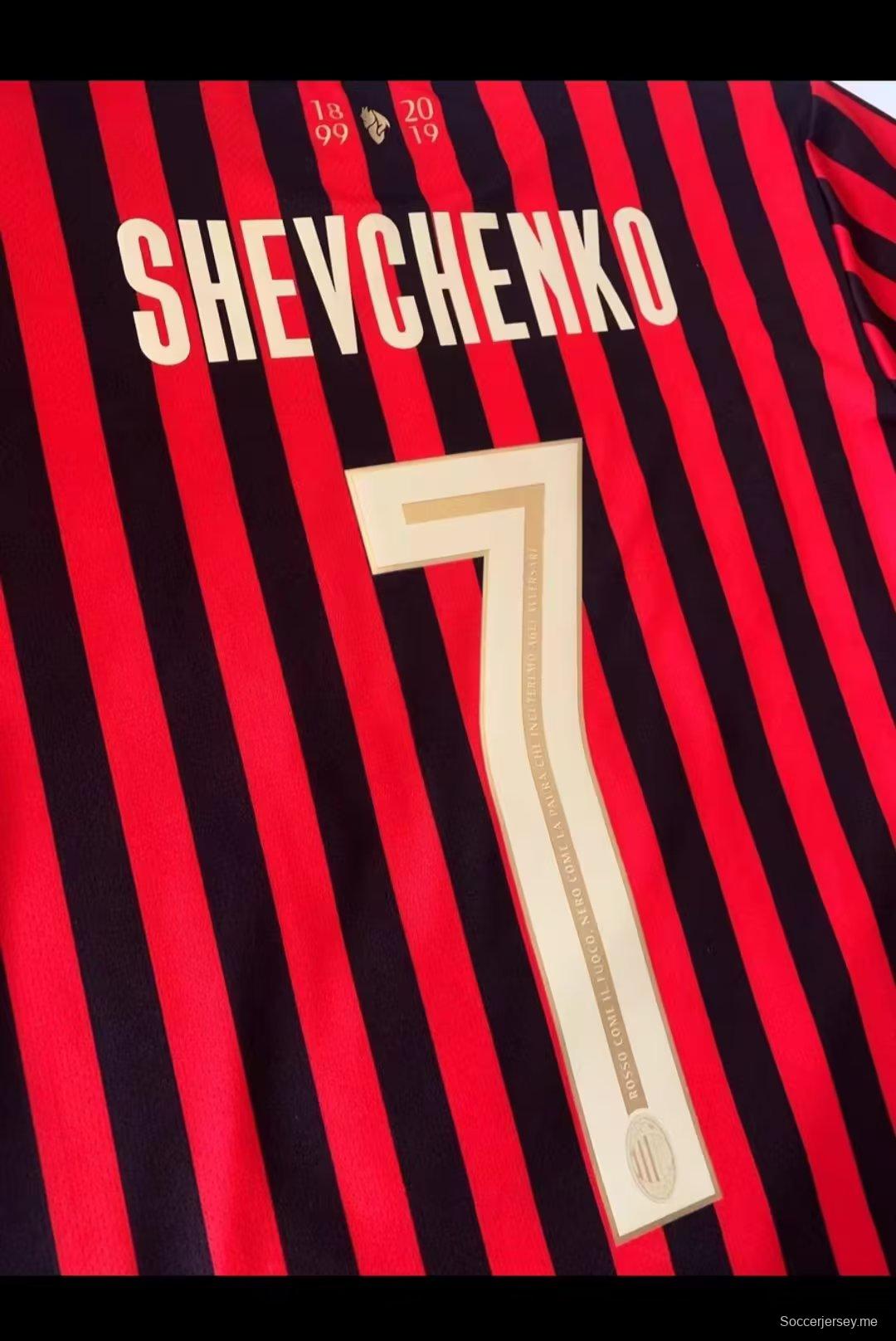 قميص ميلان الرجعية 19/20 الذكرى السنوية لميلان 120 على أرضه
