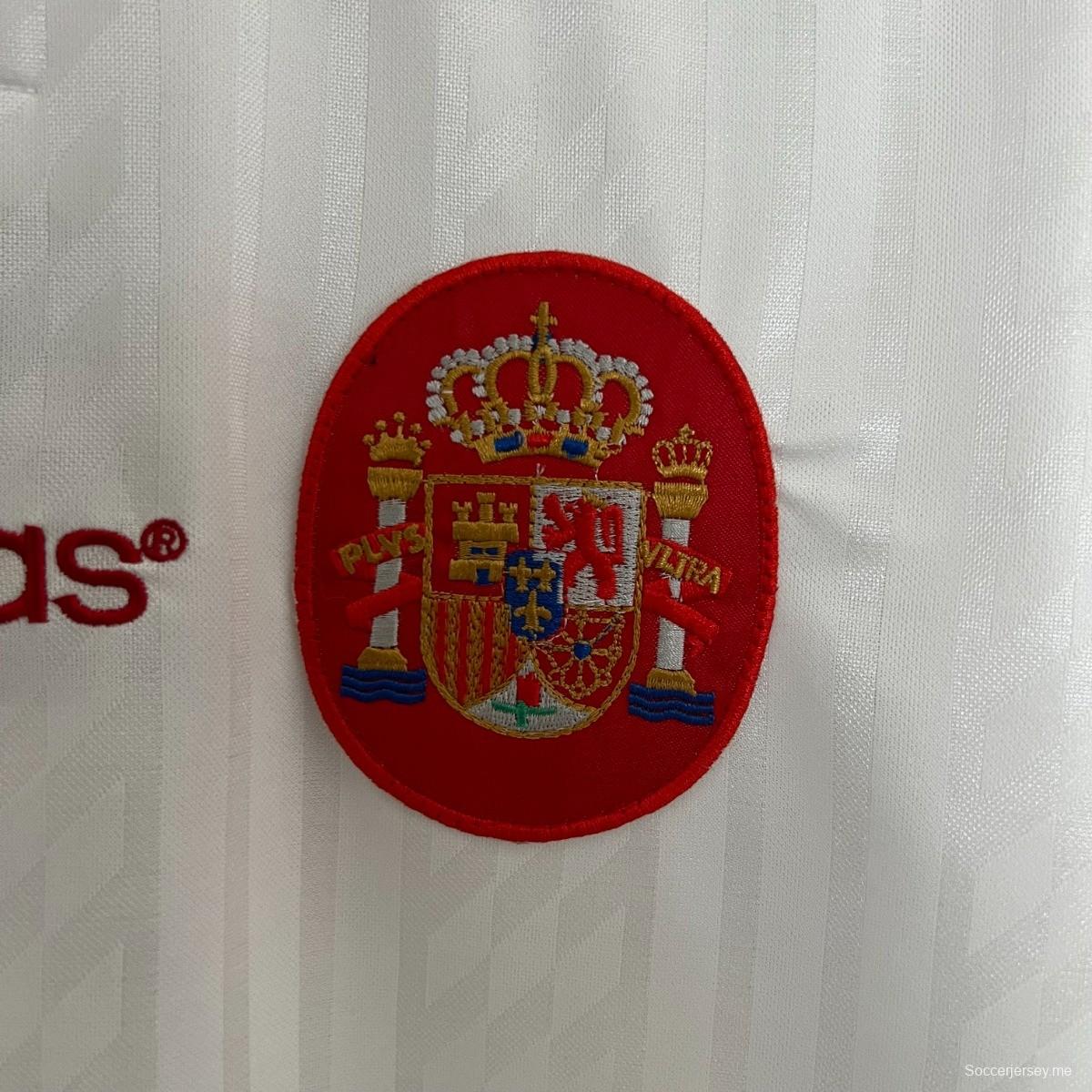 قميص أبيض عتيق موديل 1994 أسبانيا خارجي أبيض
