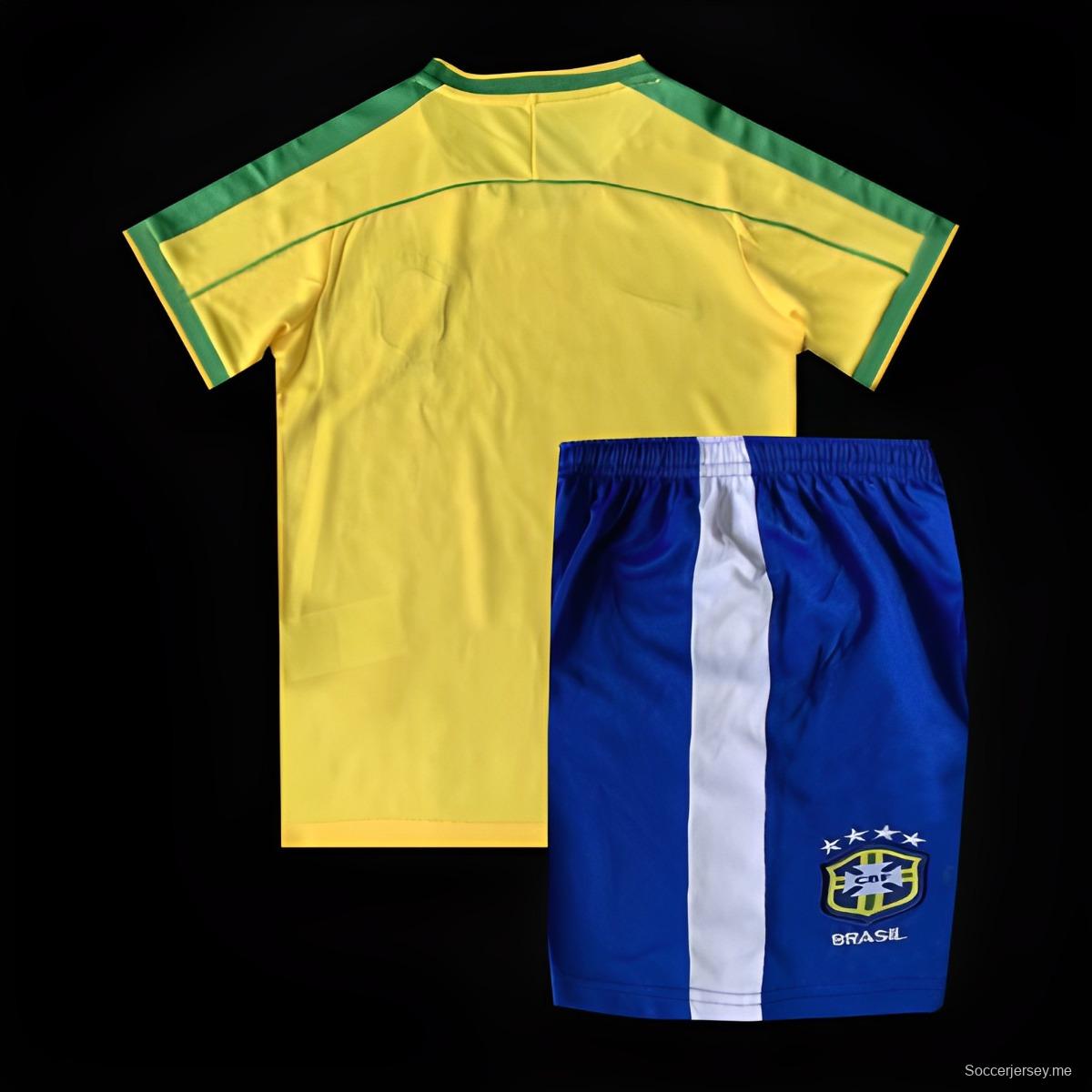قميص منتخب البرازيل للأطفال 1998 ريترو كيدز 1998
