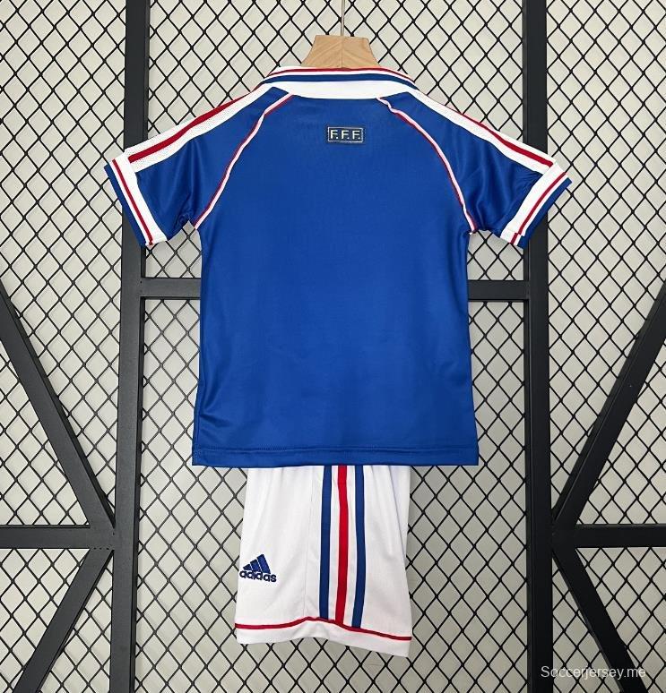 قميص منتخب فرنسا للأطفال 1998 ريترو 1998 للأطفال
