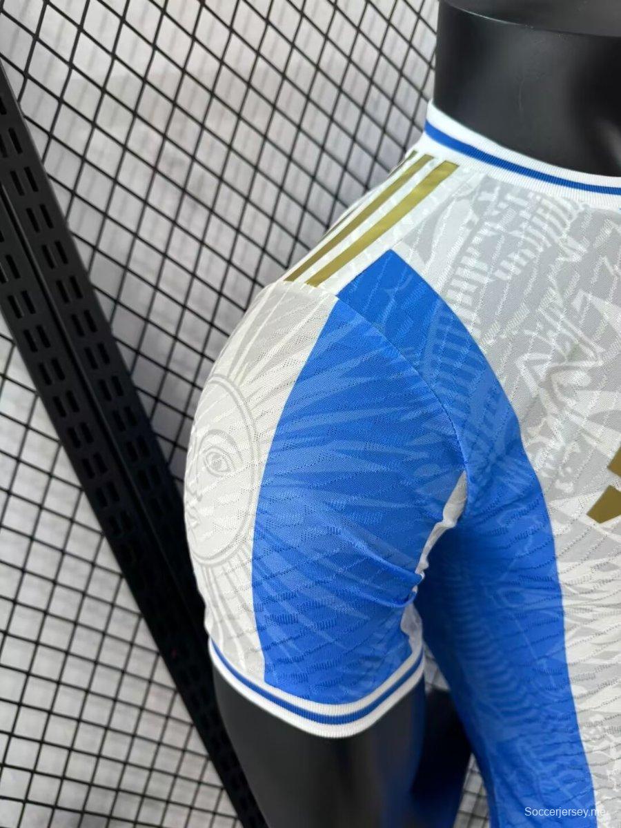 نسخة اللاعب 2024 قميص الأرجنتين 2024 أزرق/أبيض نموذجي
