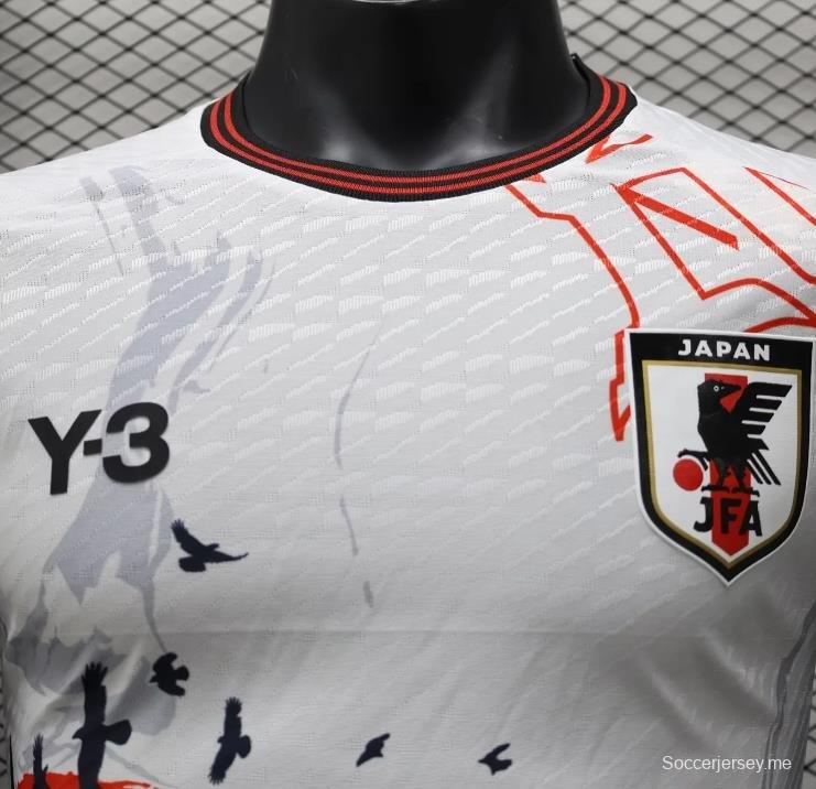 إصدار اللاعب 2024 قميص ياباني ياباني أبيض ساموراي ياباني 2024
