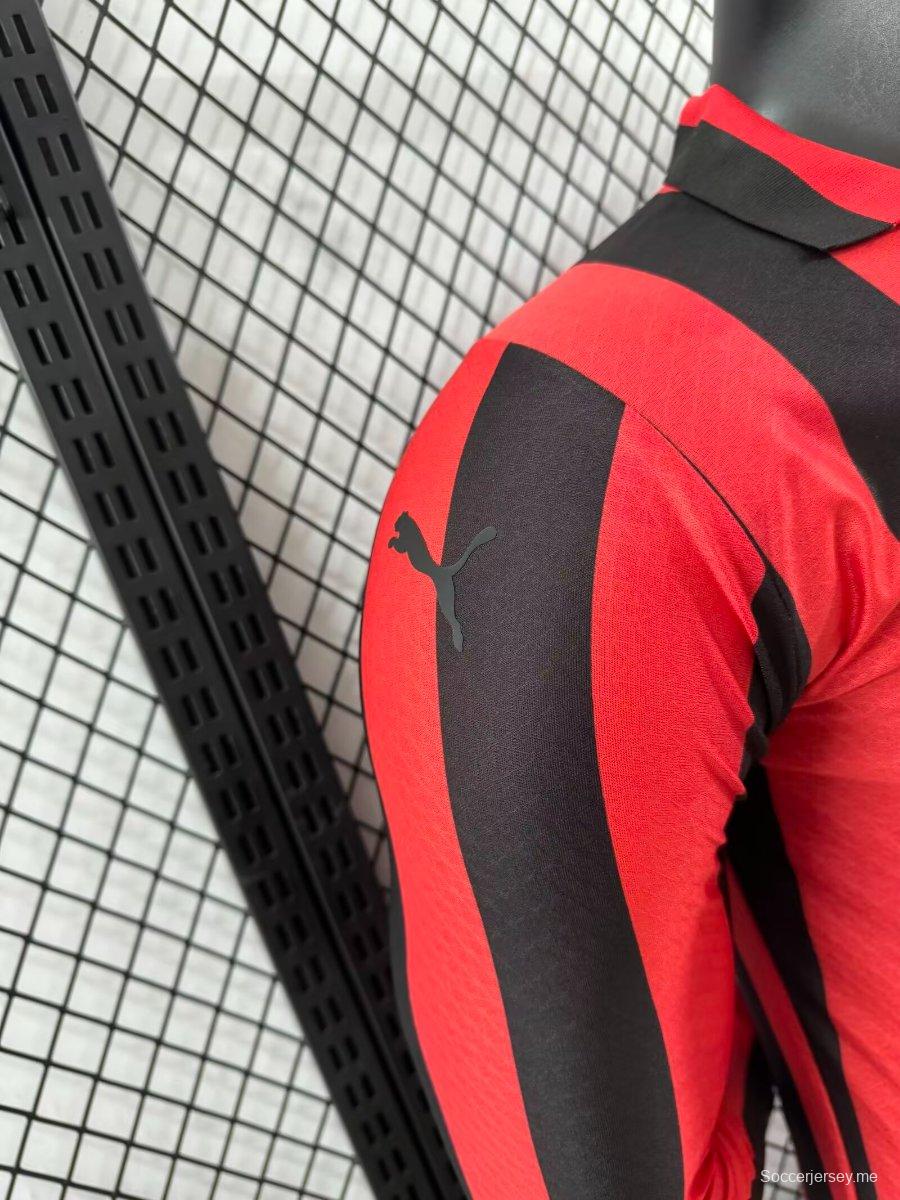 إصدار اللاعب 24/25 قميص بأكمام طويلة الأكمام بمناسبة الذكرى 125 لتأسيس ميلان