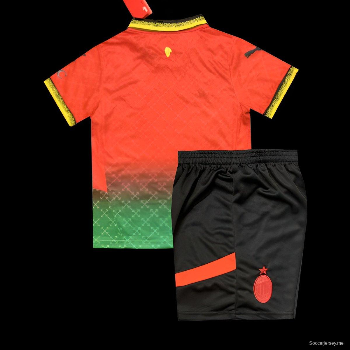 25/26 قميص ميلان × أوف وايت فورث سبيشال فورث الخاص باللون الأحمر