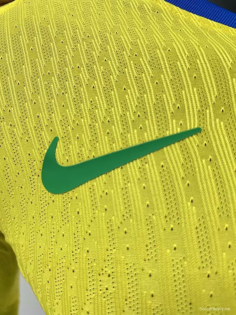 إصدار اللاعب 2025 قميص بأكمام طويلة الأكمام للبرازيل 2025