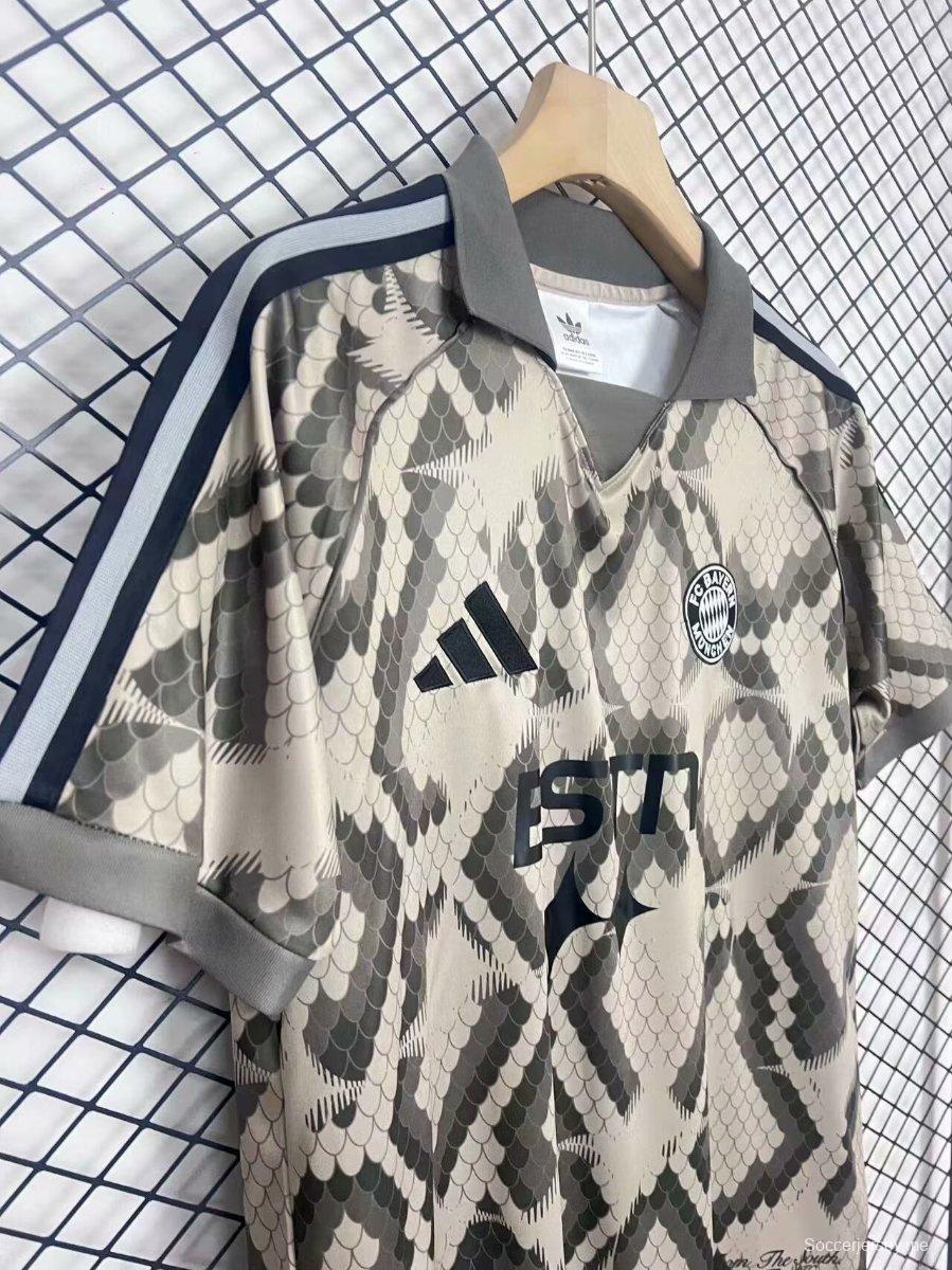 25/26 قميص خاص بني اللون بني خاص بنادي بايرن ميونيخ الألماني لكرة القدم