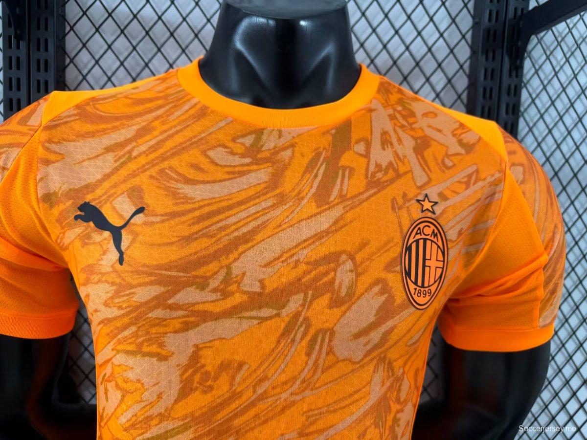إصدار اللاعب 25/26 قميص ميلان برتقالي اللون البرتقالي