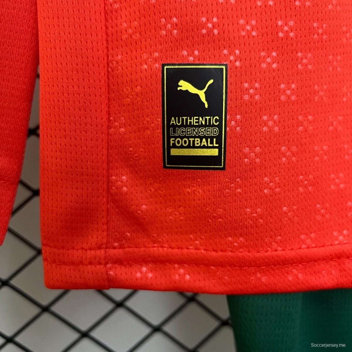 2025 كيدز 2025 قميص البرتغال الأساسي بأكمام طويلة