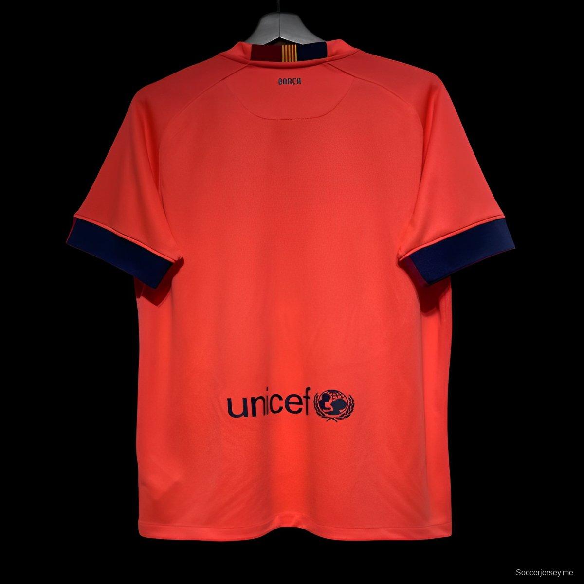 Retro 14/15 Barcelona Away Orange Jersey