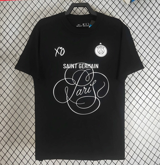 25/26 تي شيرت باريس سان جيرمان × XO BLACK Champion تي شيرت