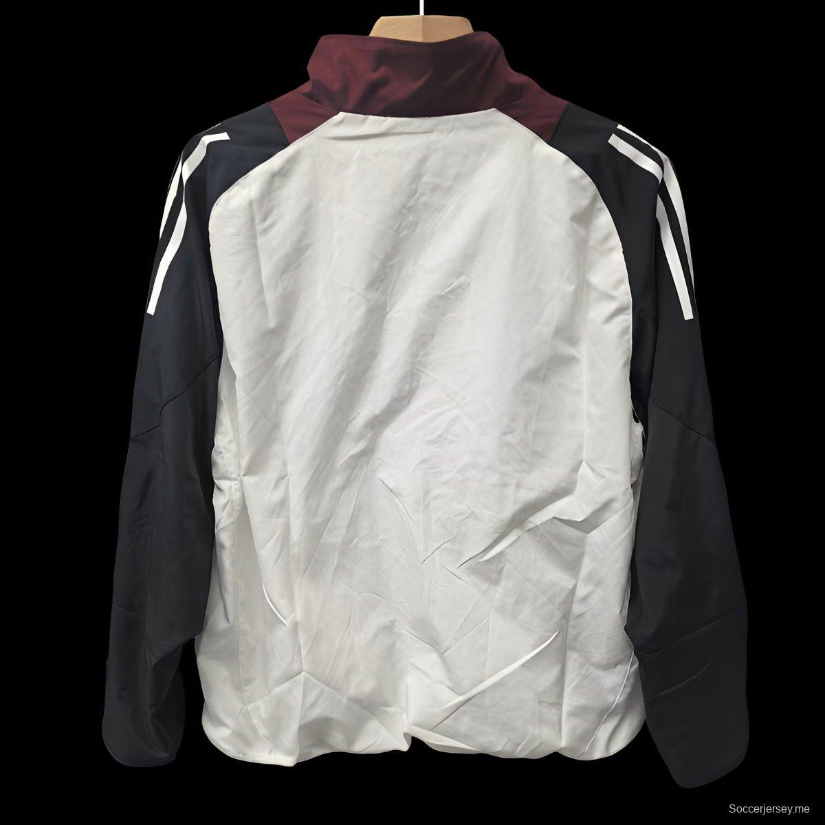 25/26 مانشستر يونايتد معطف أبيض ثقيل من اللون الأبيض