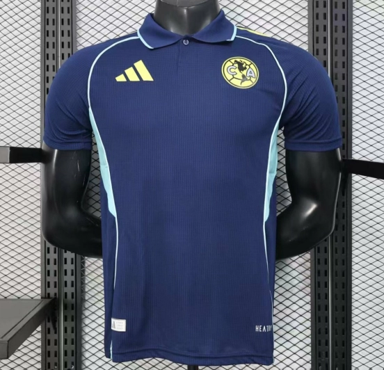 إصدار اللاعب 25/26 قميص كلوب أمريكا 25/26 أزرق خاص قبل المباراة