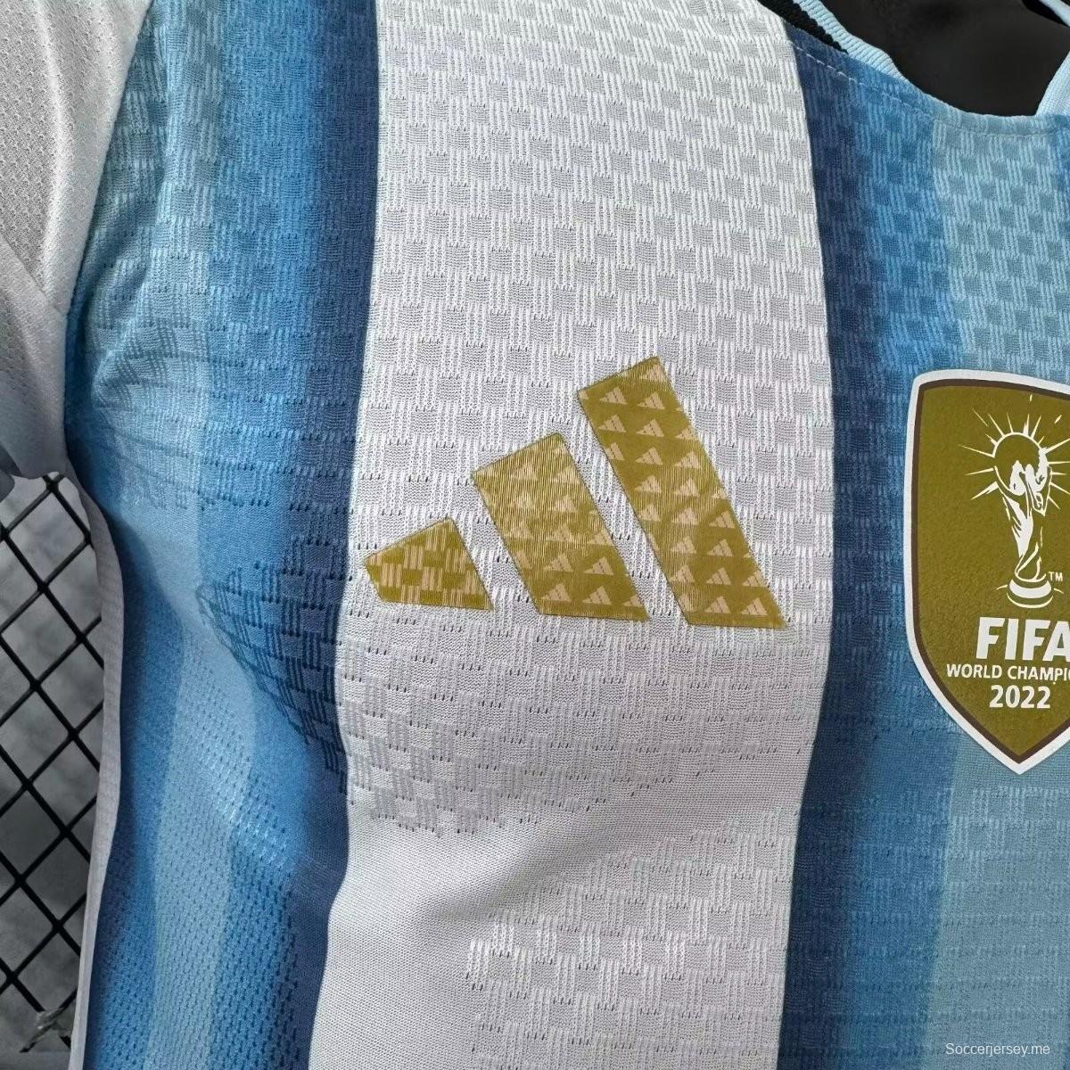 نسخة اللاعب 2026 قميص منتخب الأرجنتين بأكمام طويلة الأكمام للبيت الأبيض