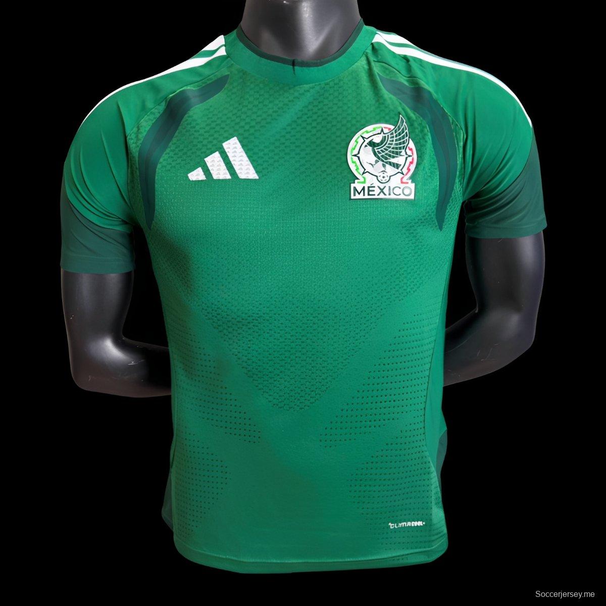 نسخة اللاعب 2026 قميص التدريب قبل المباراة الأخضر المكسيكي 2026