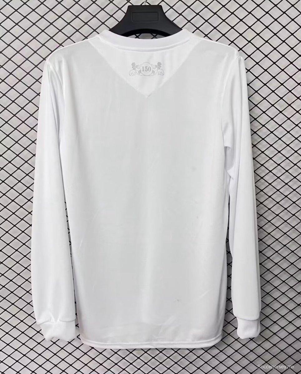 25/26 قميص بيرنز روفرز الأبيض طويل الأكمام بمناسبة الذكرى الـ 150 لتأسيس النادي