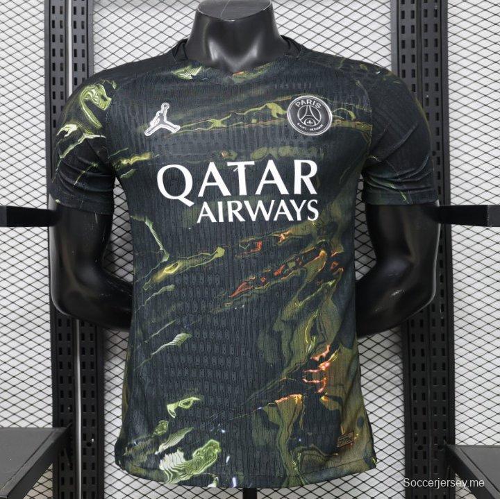 قميص اللاعب إصدار 26/27 باريس سان جيرمان × جوردان براند، الطبعة الثالثة باللون الأسود