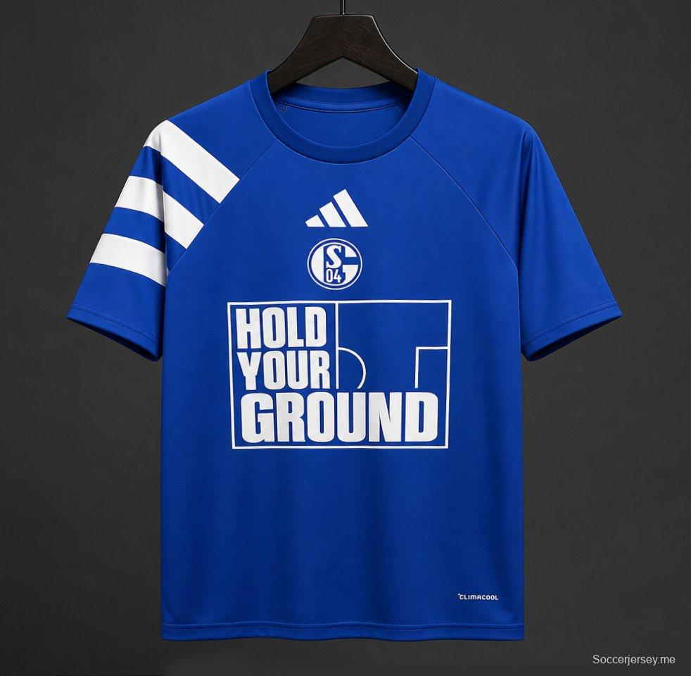 26/27 شالكه 04 قميص تدريب أزرق ملكي "Hold Your Ground"