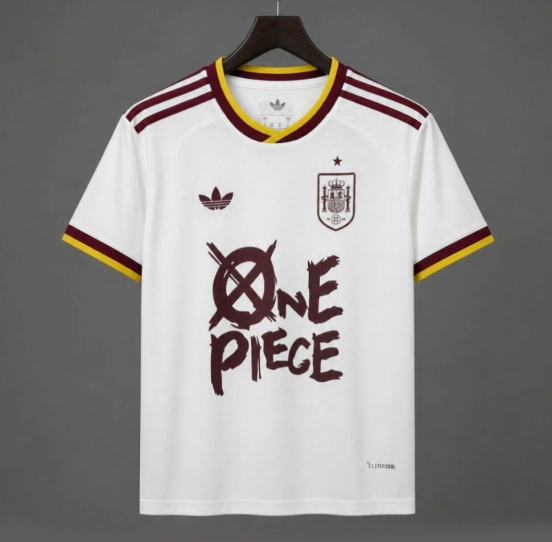 2026 قميص إسبانيا x One Piece للعب خارج أرضها بطباعة خاصة