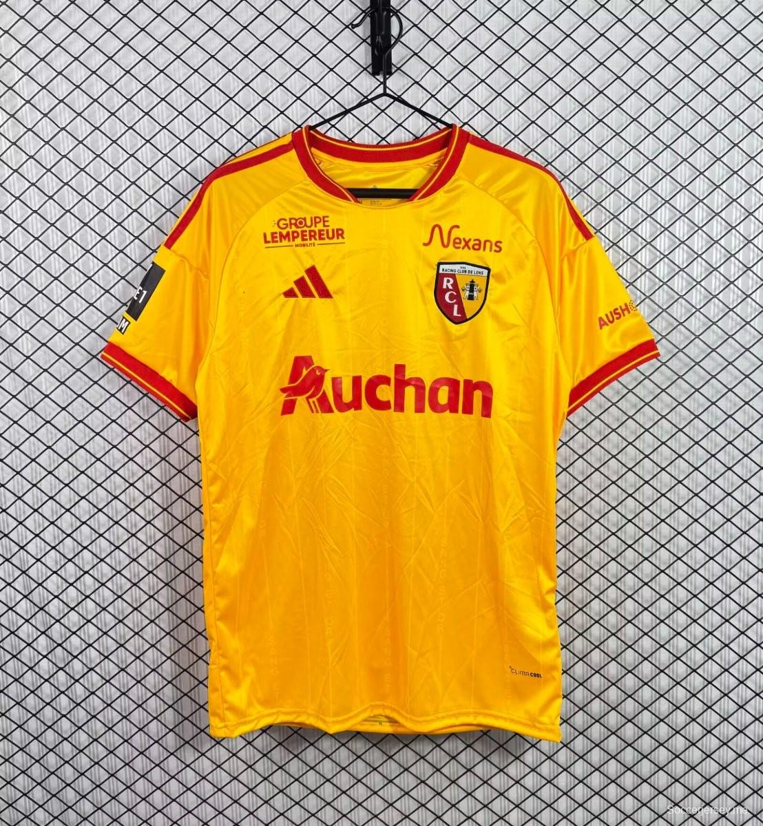 26/27 قميص فريق RC Lens الأصفر والأحمر (للعب على أرضه)